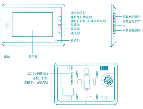 可視對(duì)講門鈴室內(nèi)機(jī)